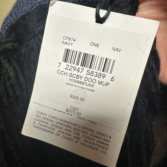 NWT! Rare! Coach X Scooby Doo! Muffler Women's/Unisex Scarf In Merino Wool CF874 - Picture 8 of 8